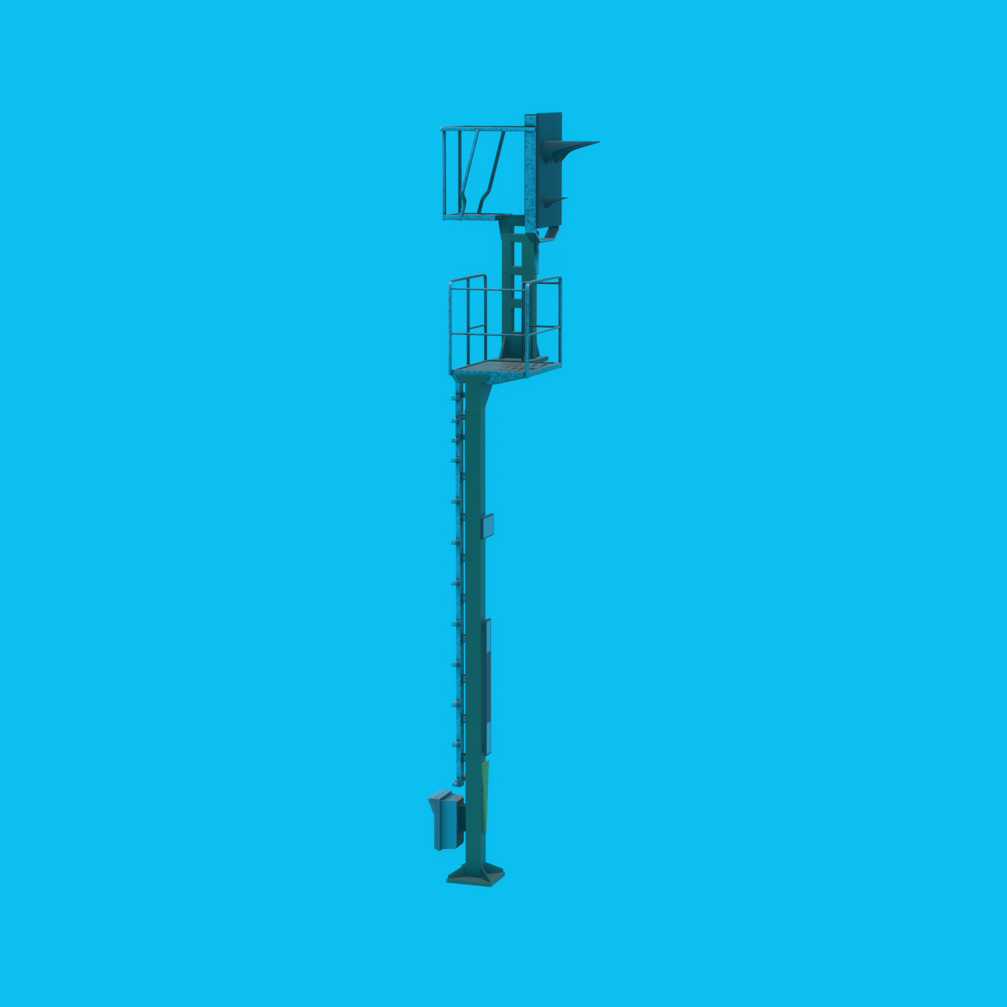 KS Railway-Signal Post 7000mm Version-15 Low-poly 3D model_44