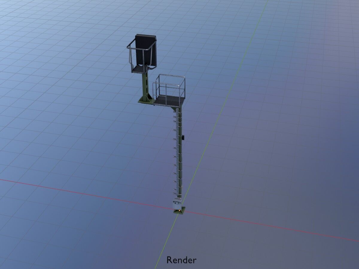 KS Railway-Signal Post 7000mm Version-15 Low-poly 3D model_19