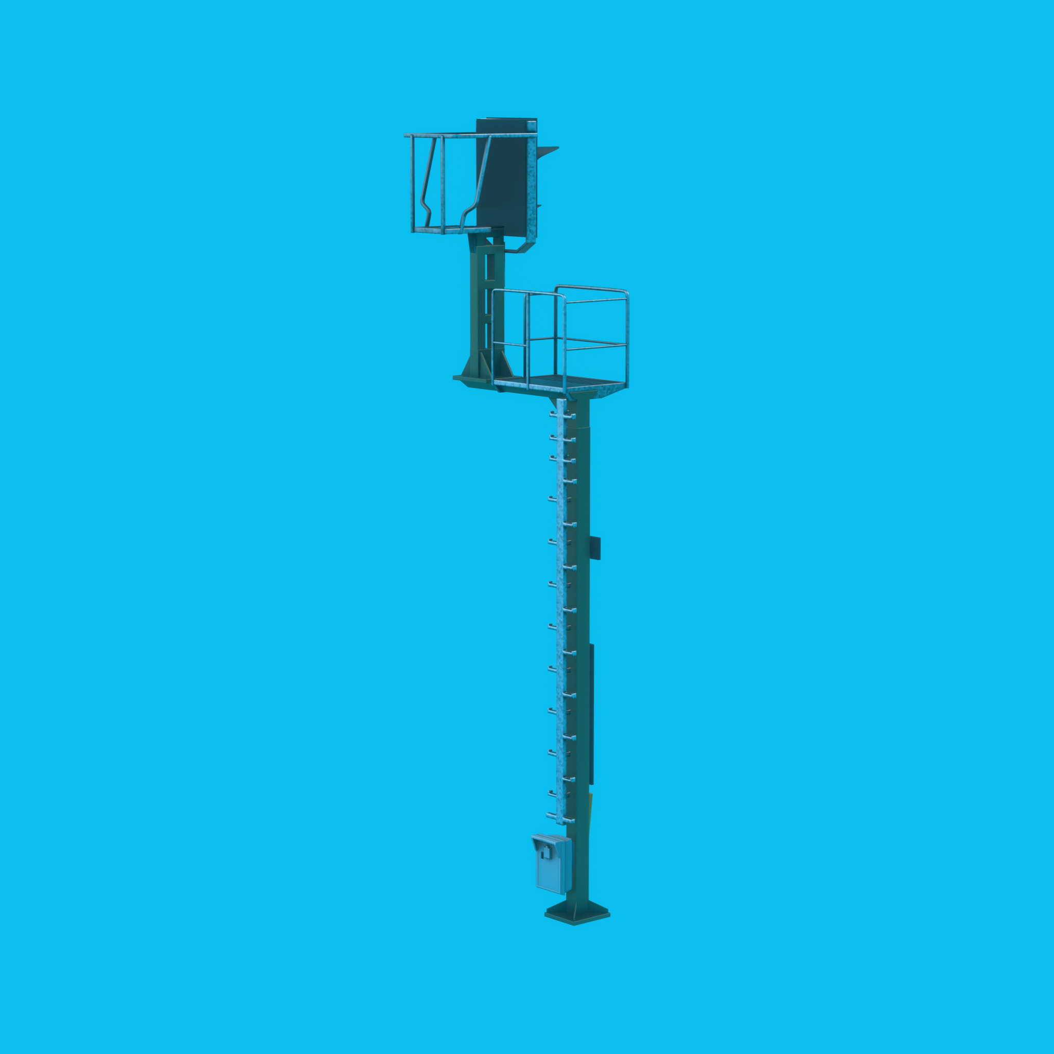 KS Railway-Signal Post 7000mm Version-15 Low-poly 3D model_37