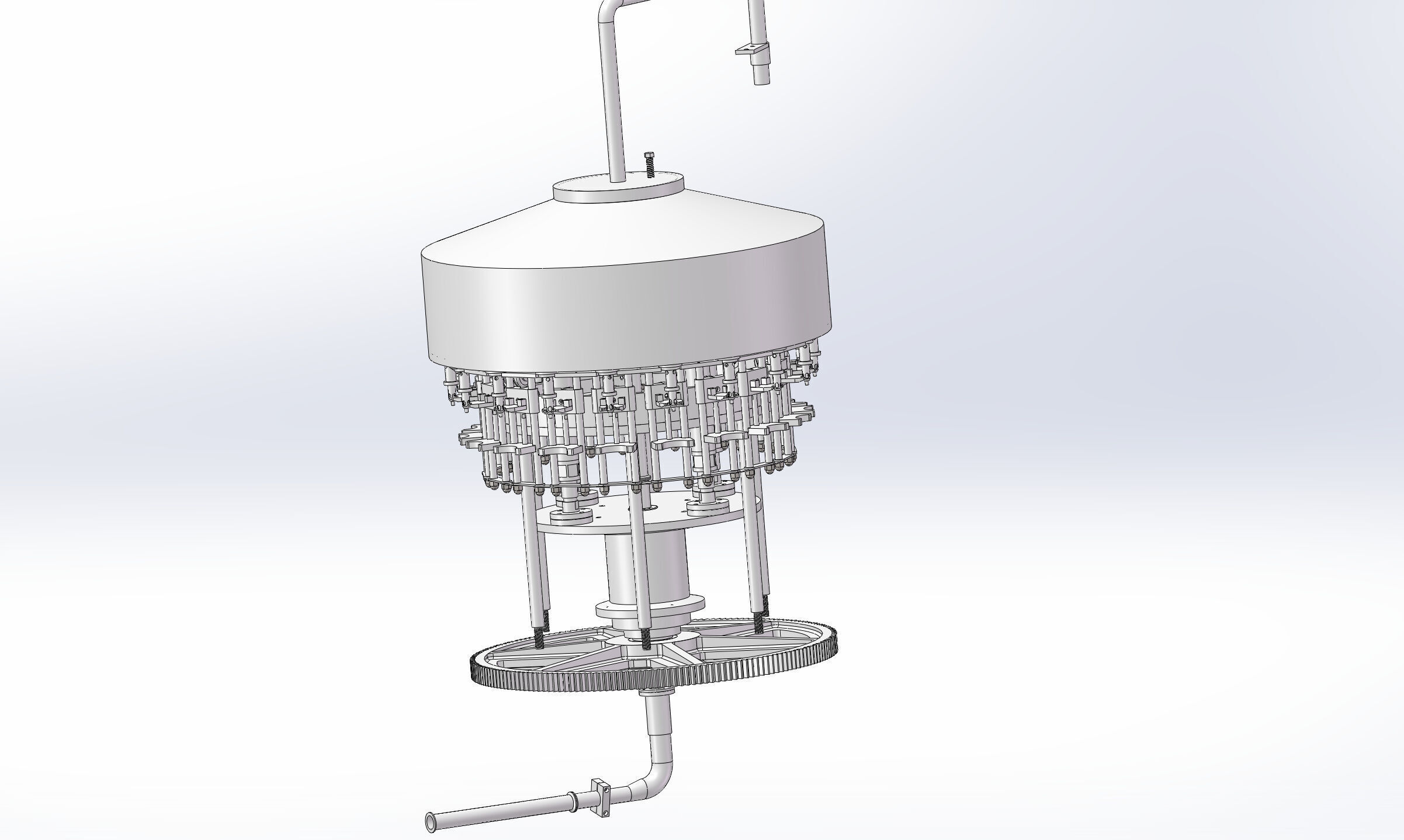 Three in One Rotary Filling Machine 18 Heads 3D model_13