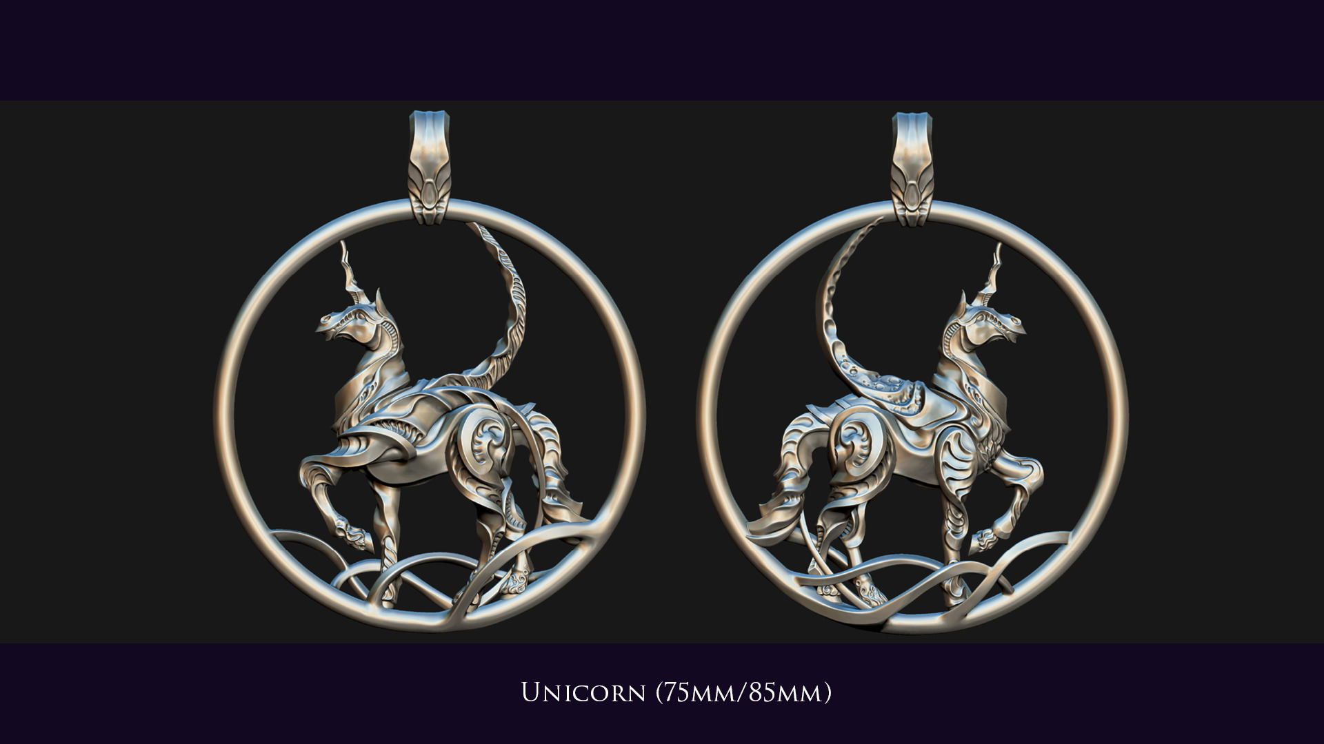 Unicorn Ornament 3D print model_2