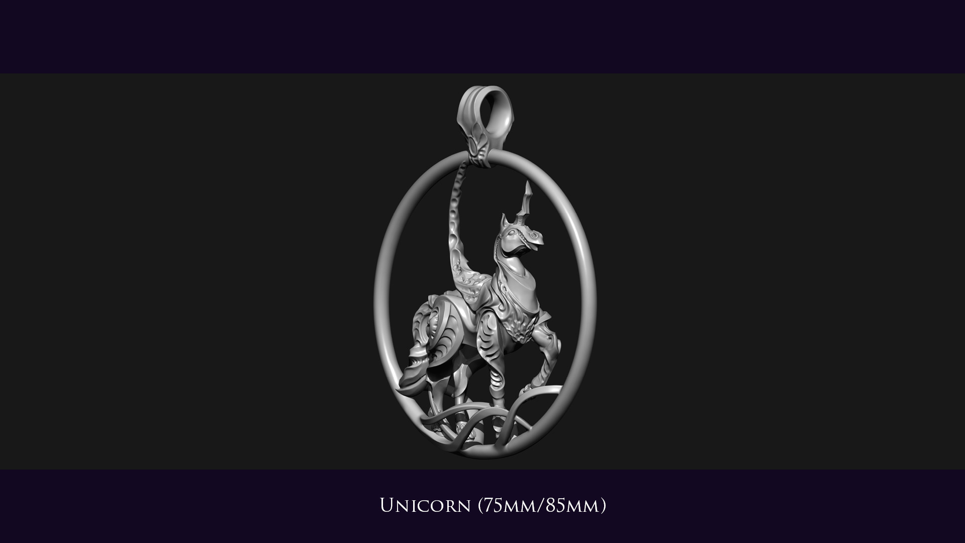 Unicorn Ornament 3D print model_7