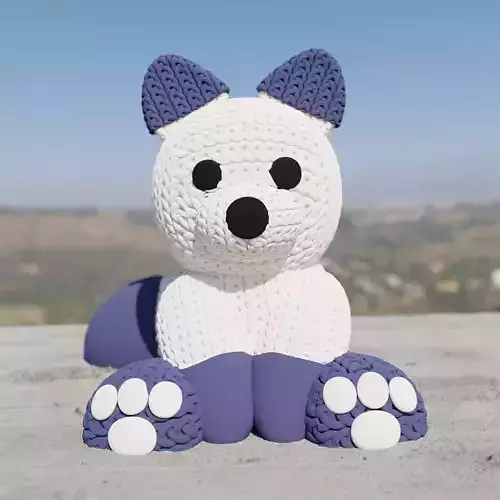 knitted Arctic Fox 