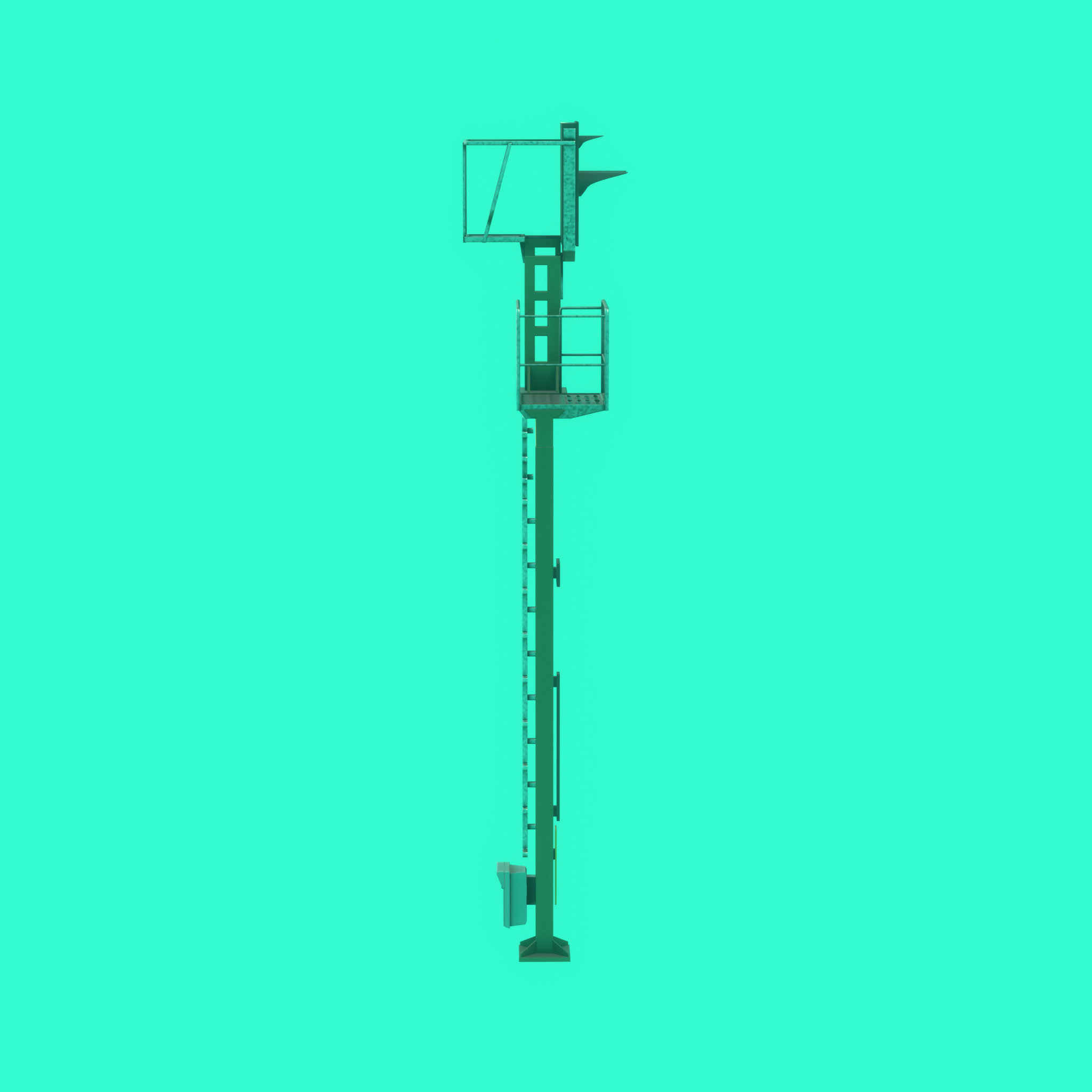 KS Railway Signal Post 7000mm Version-16 Low-poly 3D model_52