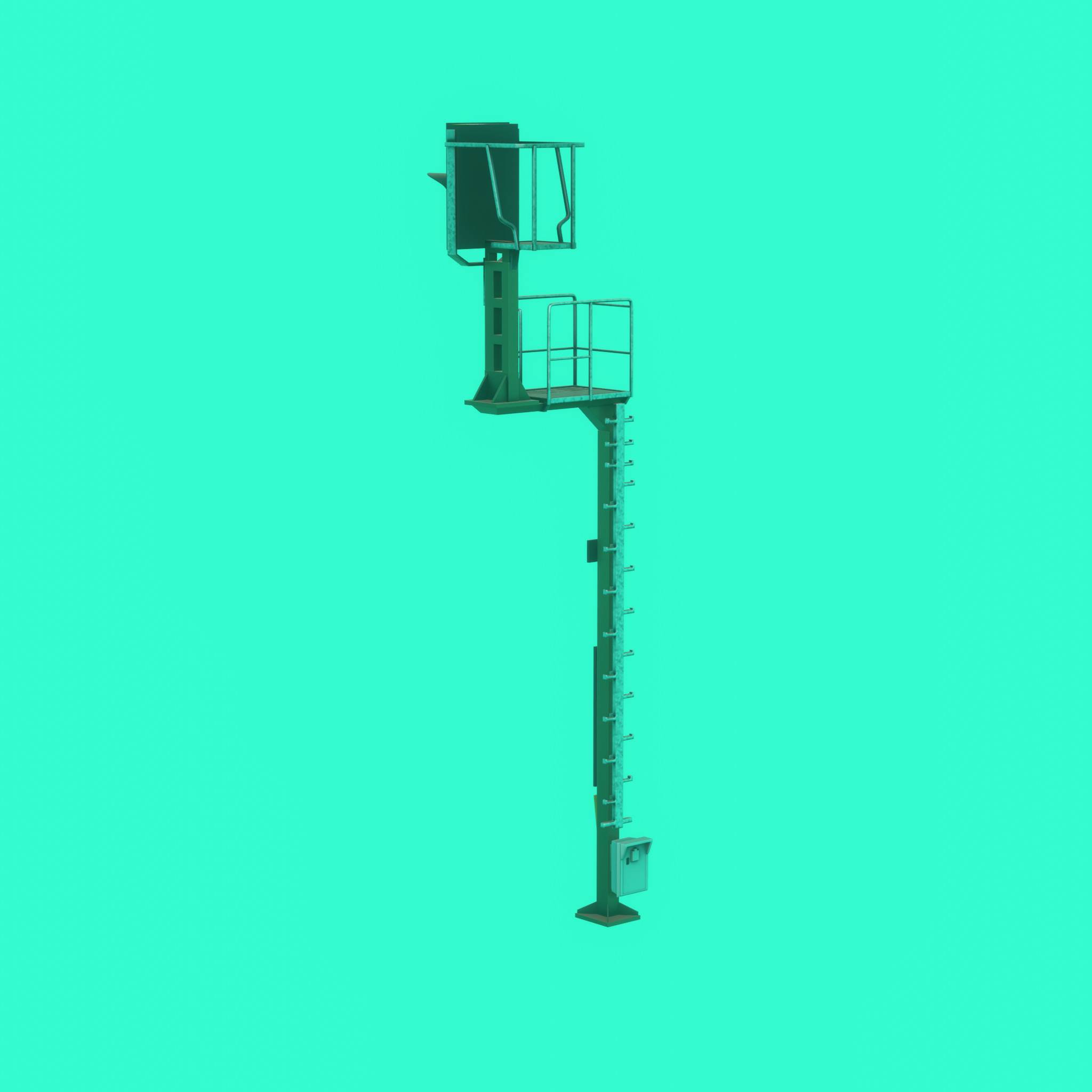 KS Railway Signal Post 7000mm Version-16 Low-poly 3D model_34