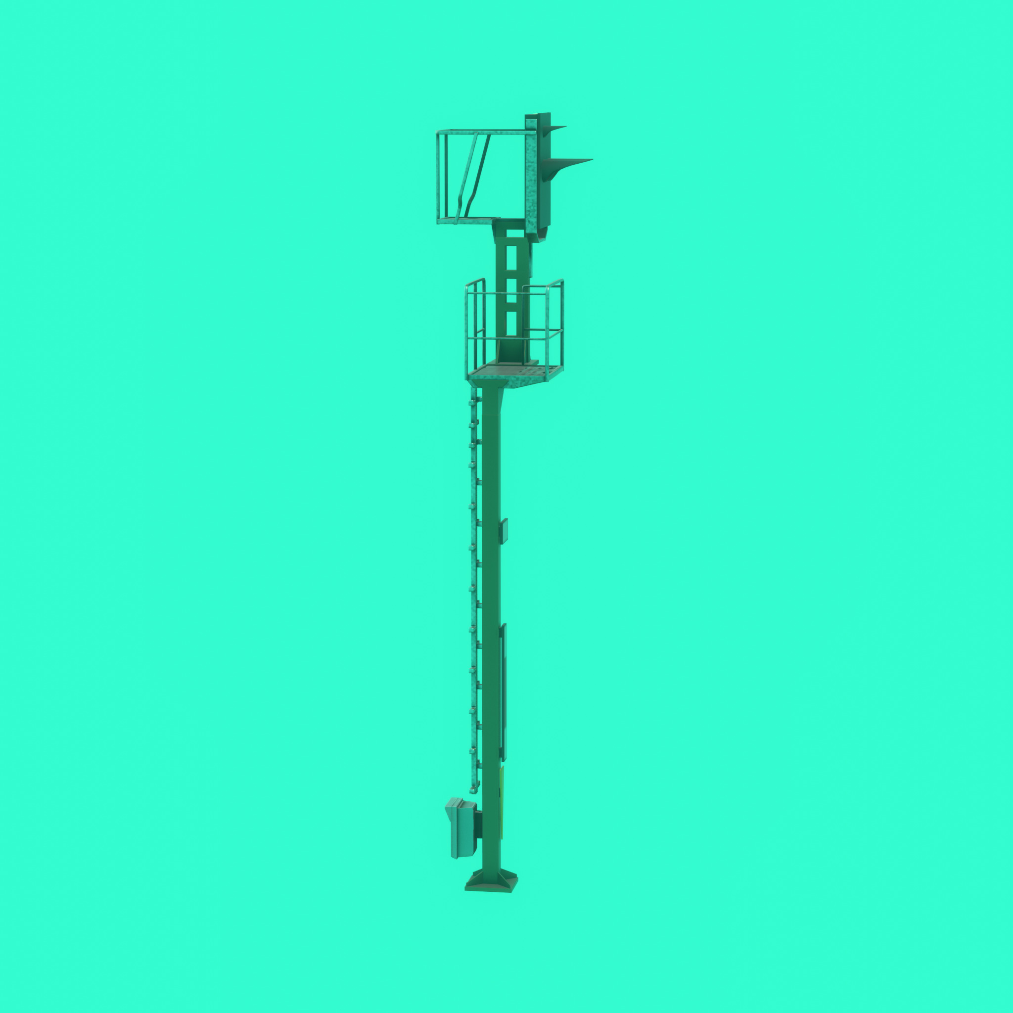 KS Railway Signal Post 7000mm Version-16 Low-poly 3D model_33