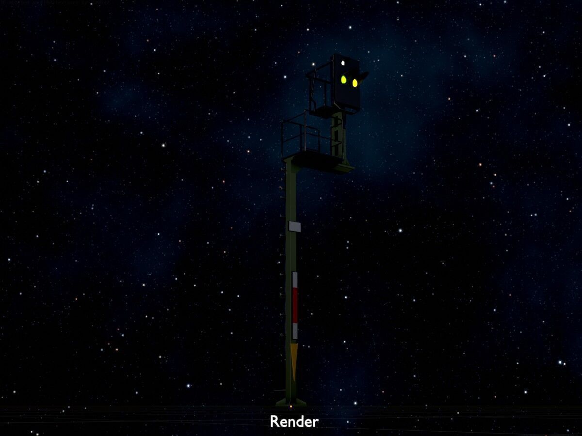 KS Railway Signal Post 7000mm Version-16 Low-poly 3D model_20