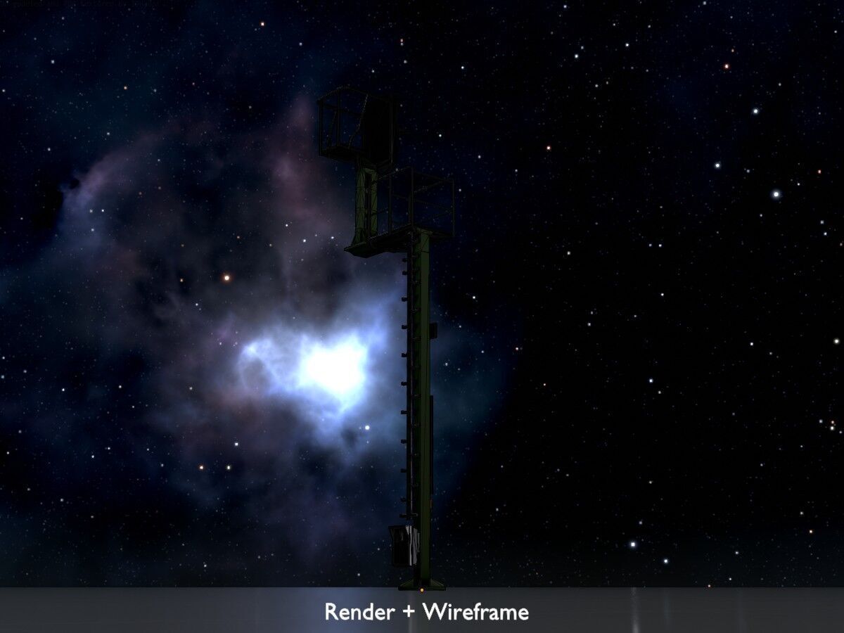 KS Railway Signal Post 7000mm Version-16 Low-poly 3D model_7