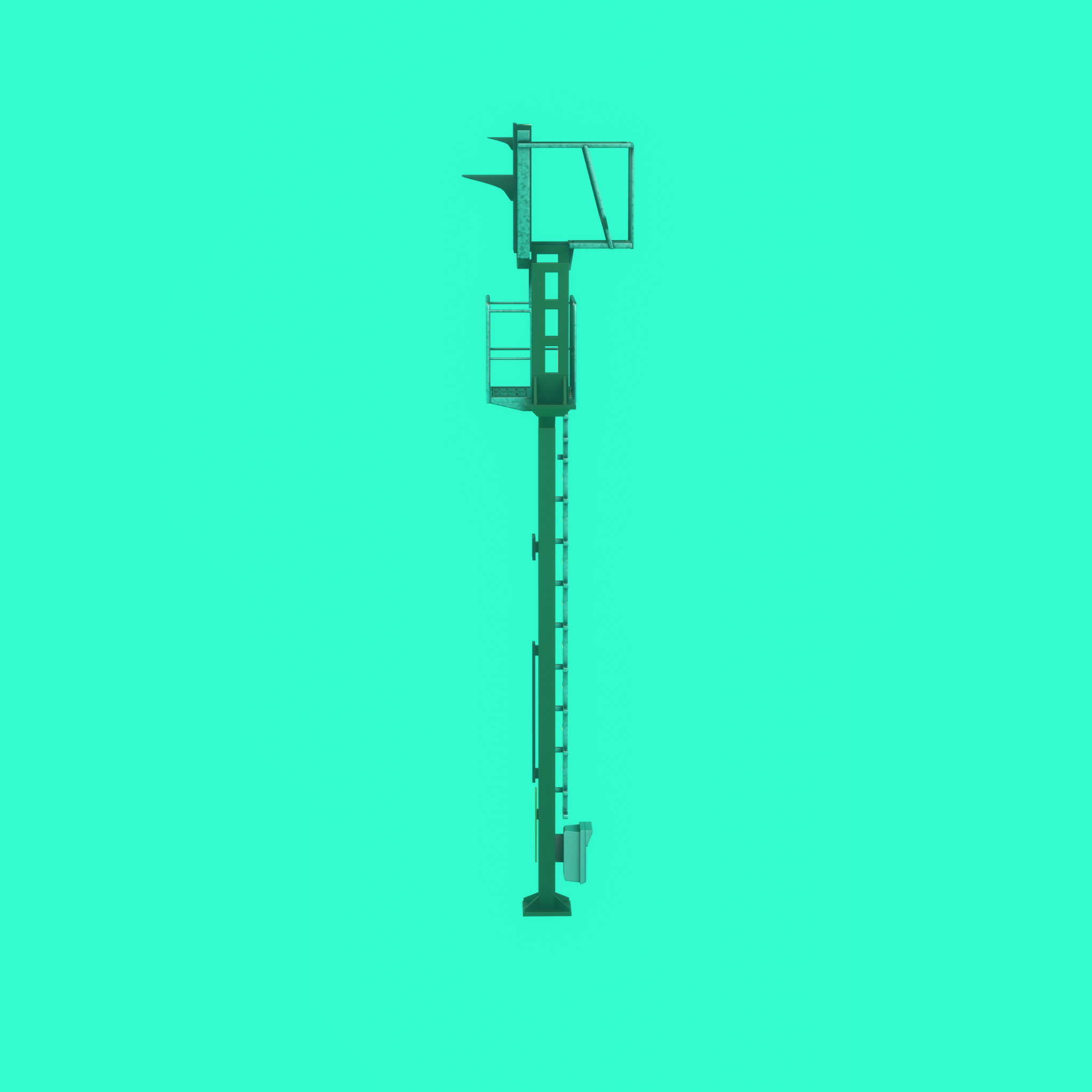KS Railway Signal Post 7000mm Version-16 Low-poly 3D model_29
