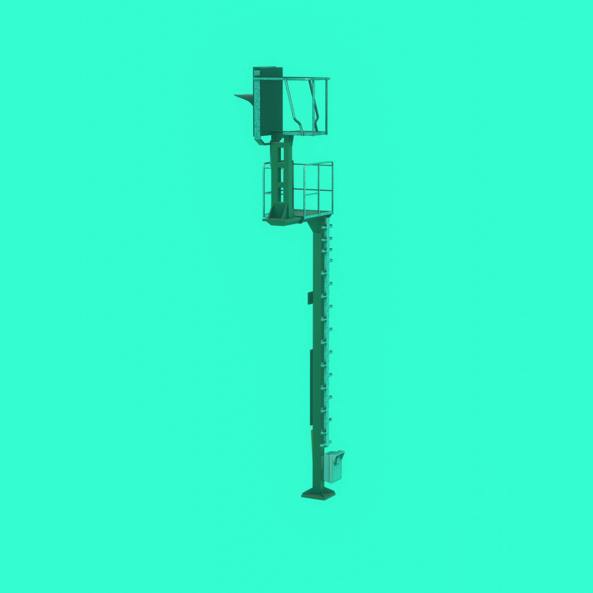 KS Railway Signal Post 7000mm Version-16 Low-poly 3D model_32