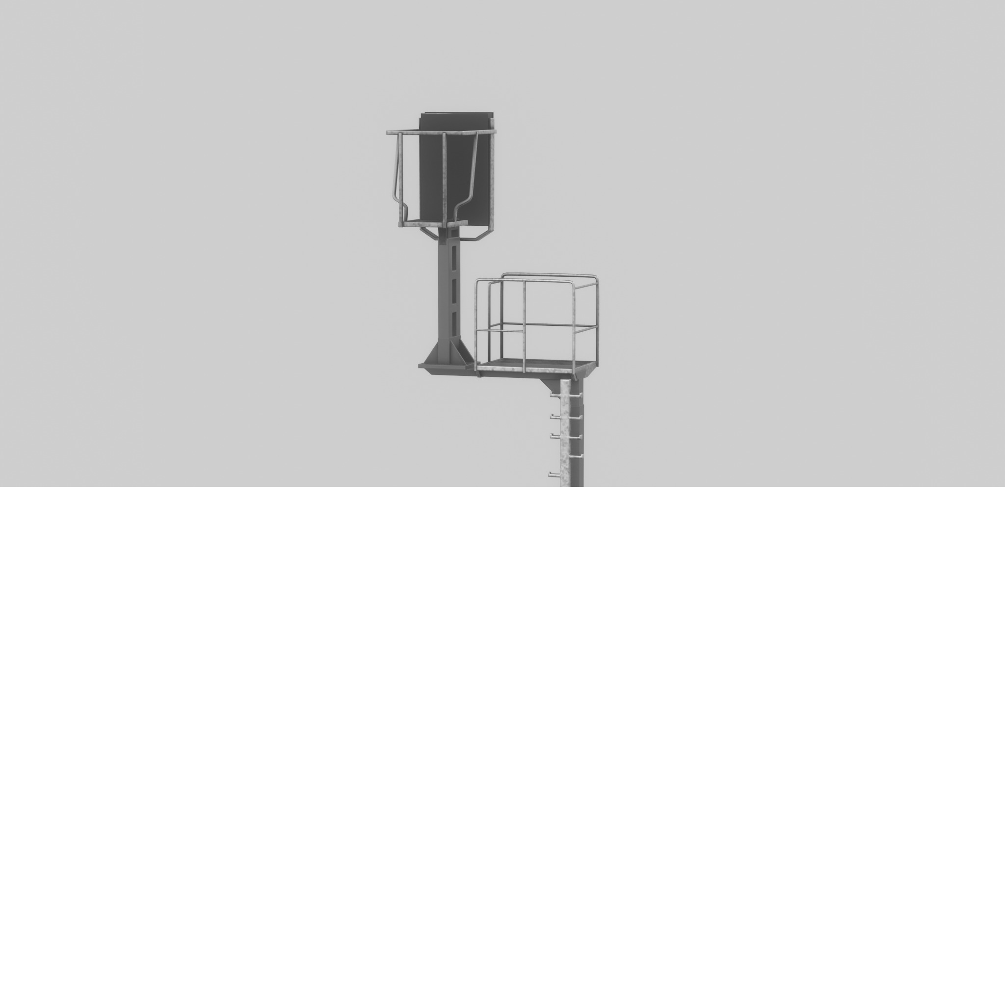 KS Railway Signal Post 7000mm Version-16 Low-poly 3D model_22