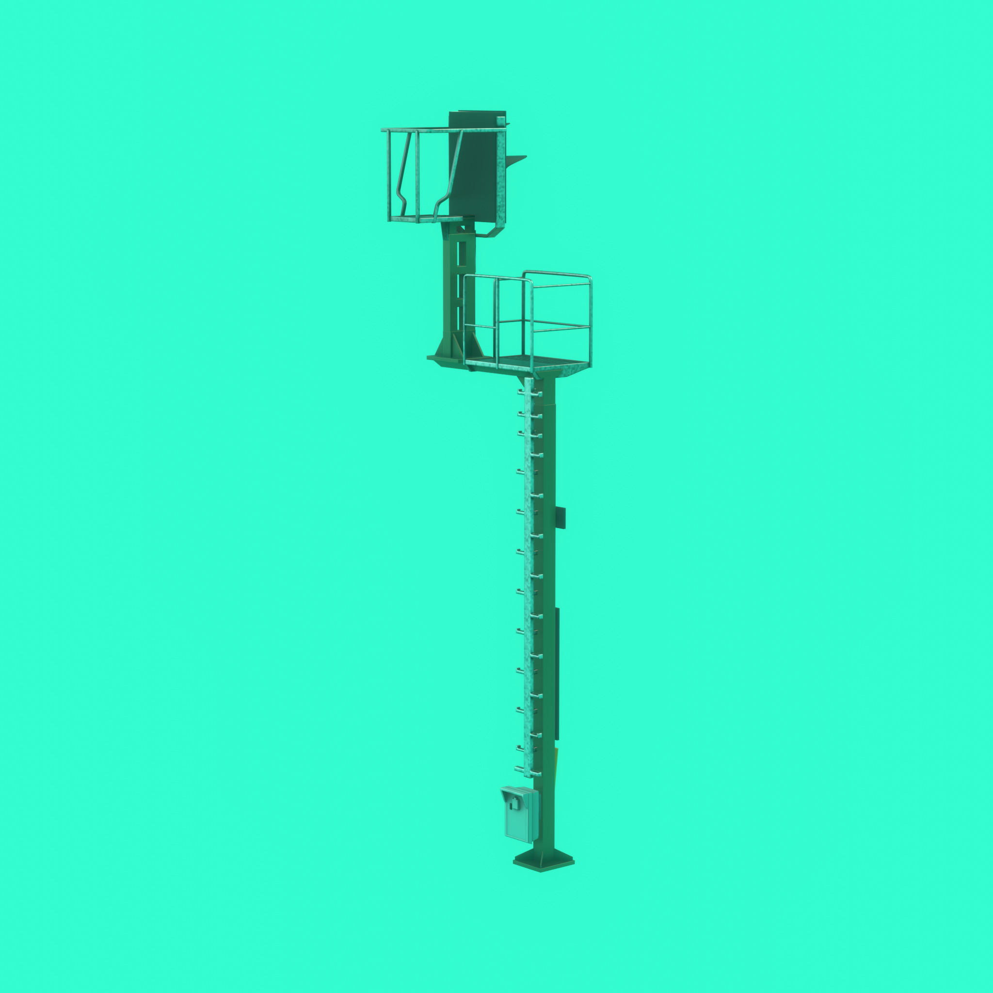 KS Railway Signal Post 7000mm Version-16 Low-poly 3D model_28