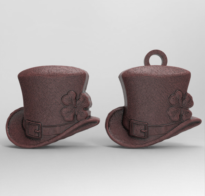 st patrick hat decor cnc  3D print model_2