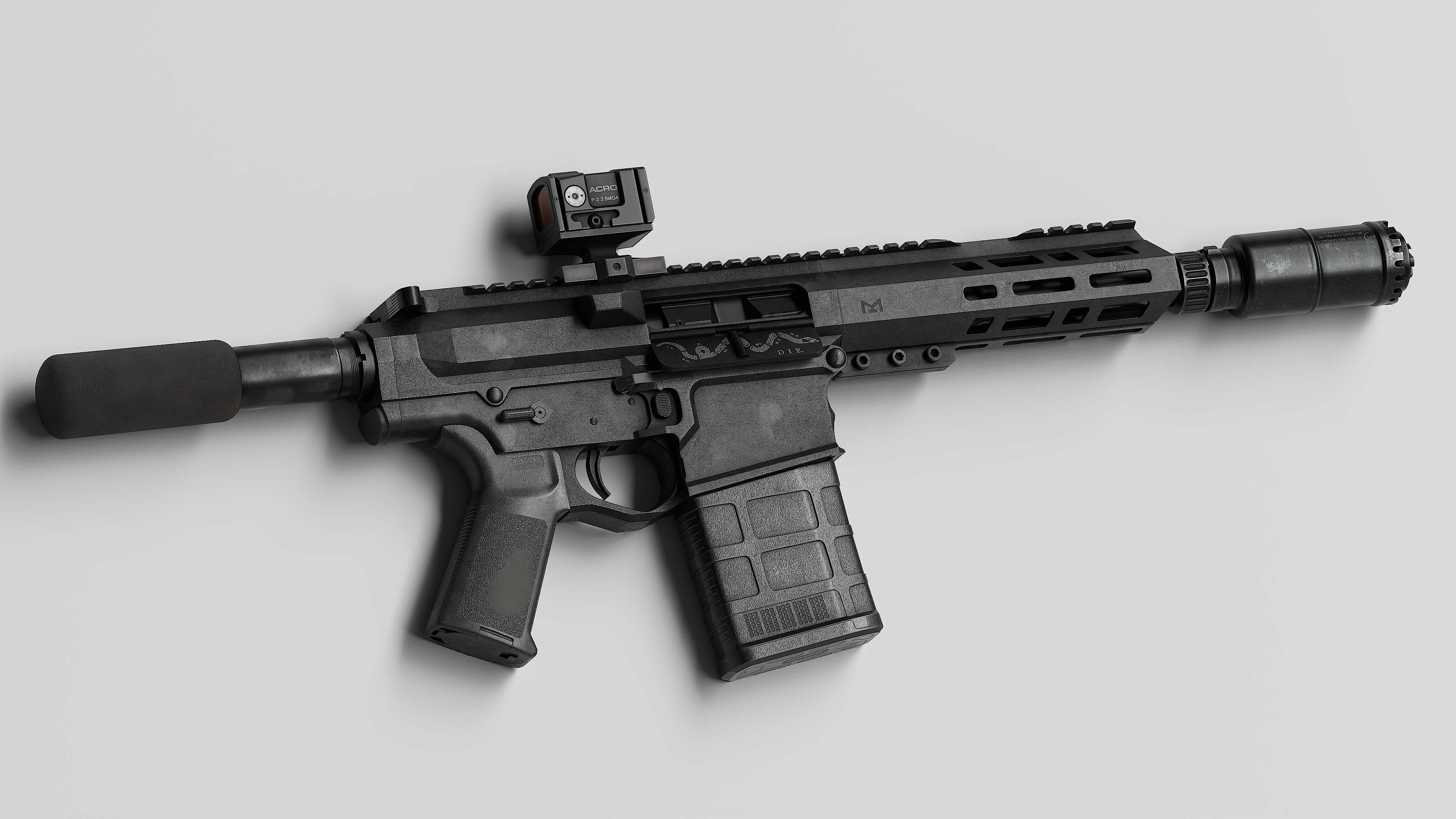 AR LR 308 V2 Low-poly 3D model_8