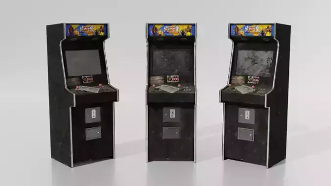 Arcade Cabinet Street Fighter 2 Low-poly 3D model