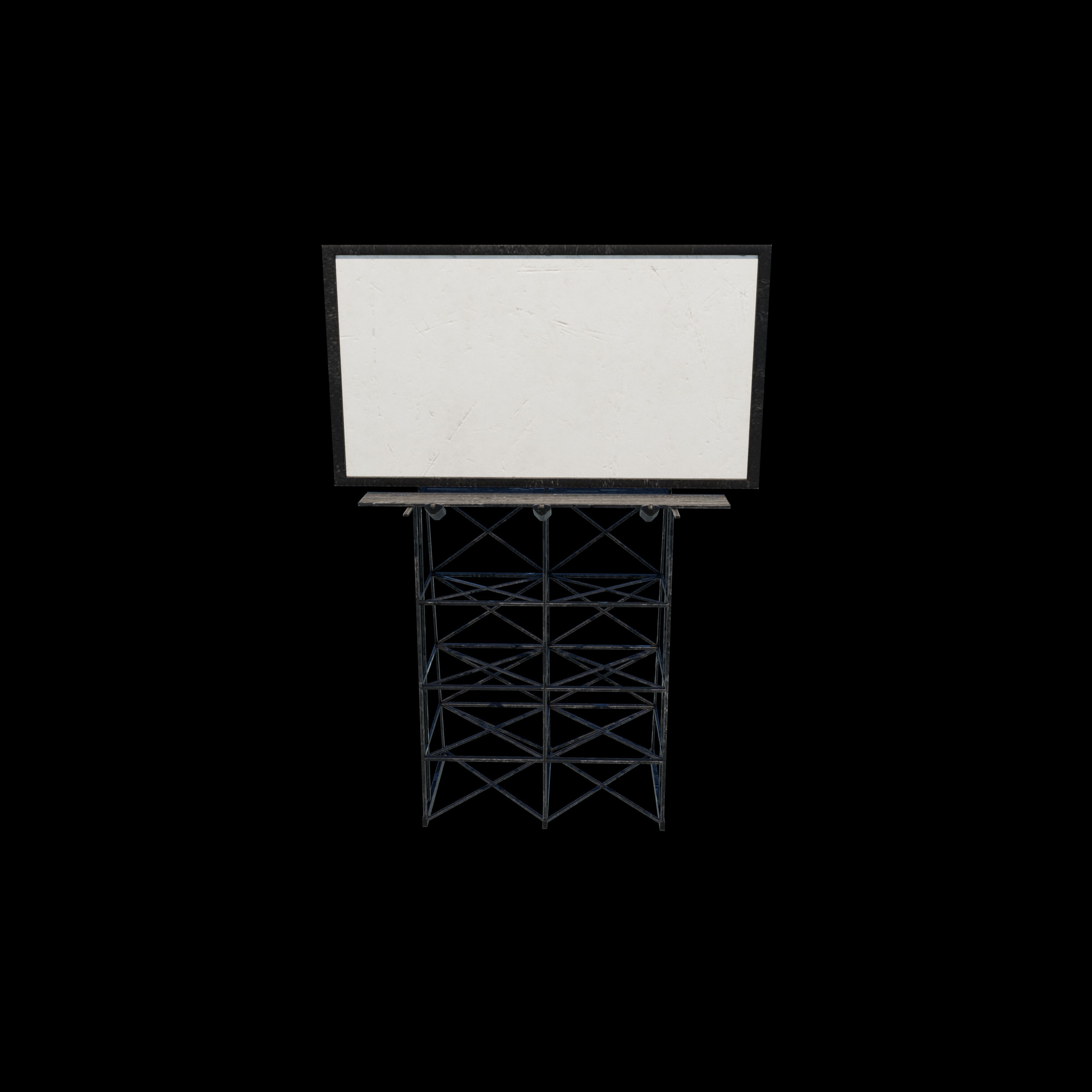 3D Rooftop Billboard 3D model_3