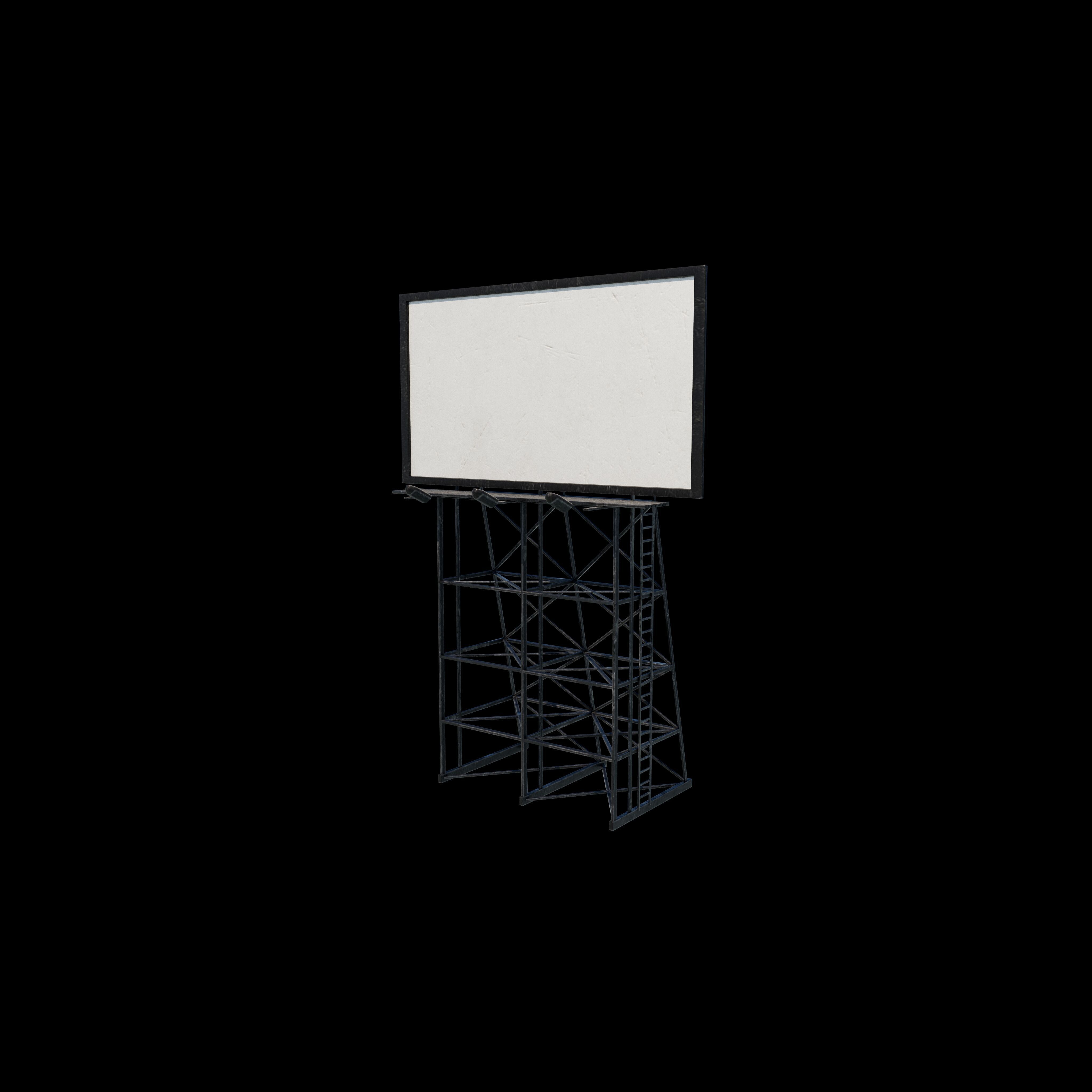 3D Rooftop Billboard 3D model_2