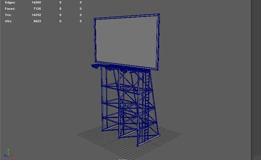 3D Rooftop Billboard 3D model_12