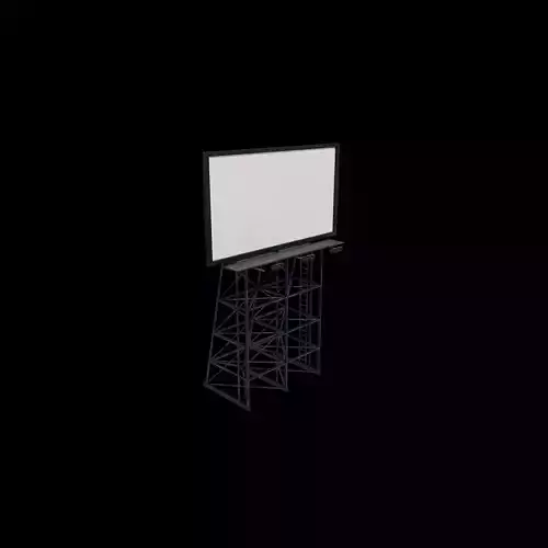 3D Rooftop Billboard 3D model