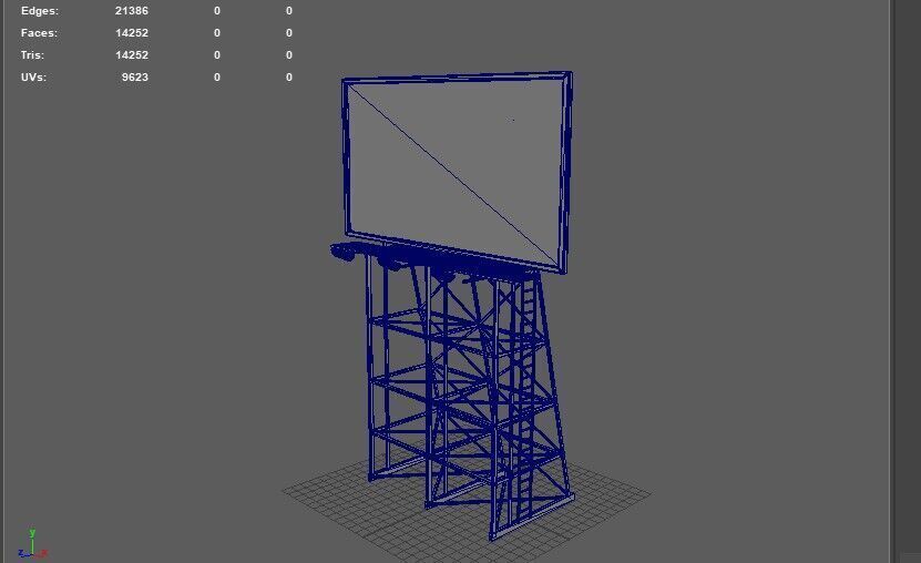 3D Rooftop Billboard 3D model_11