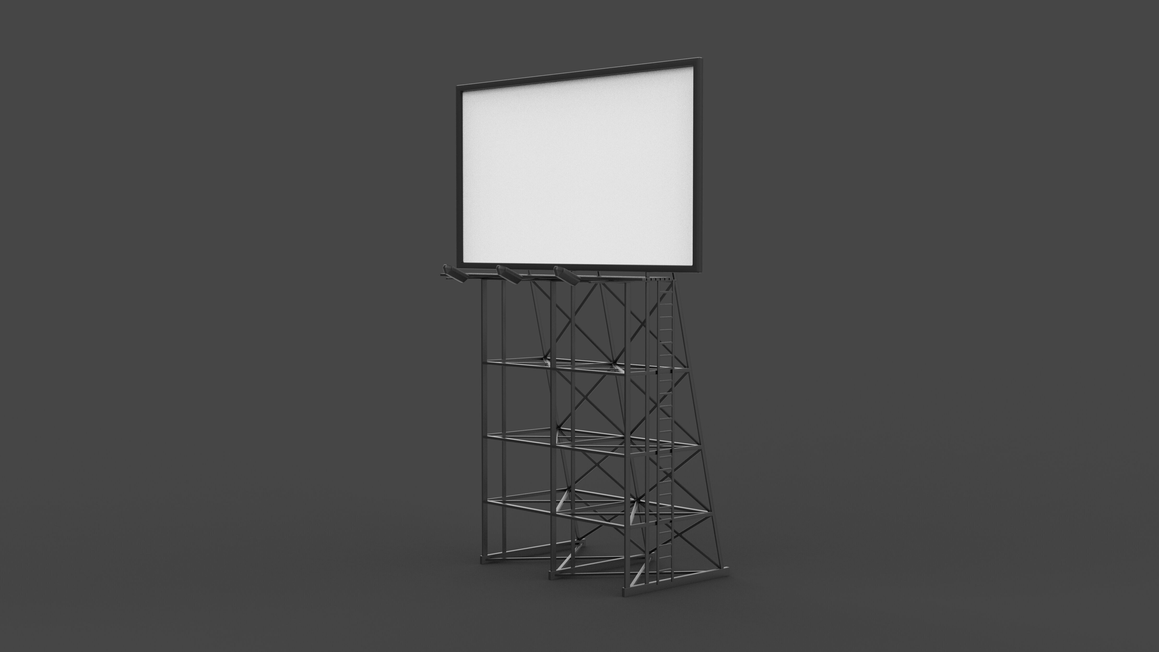3D Rooftop Billboard 3D model_5