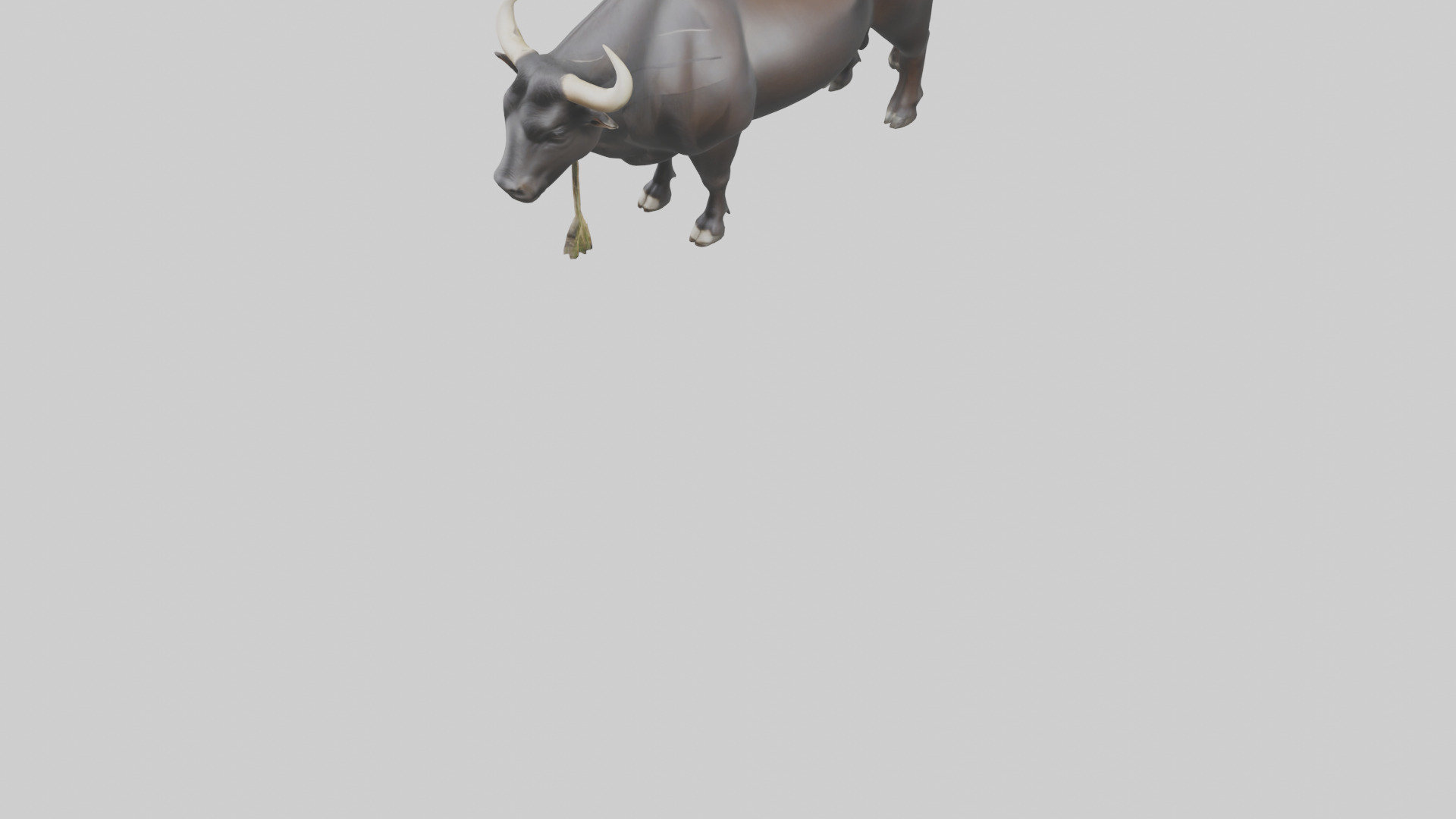 Gaur grazing model 3D model_5
