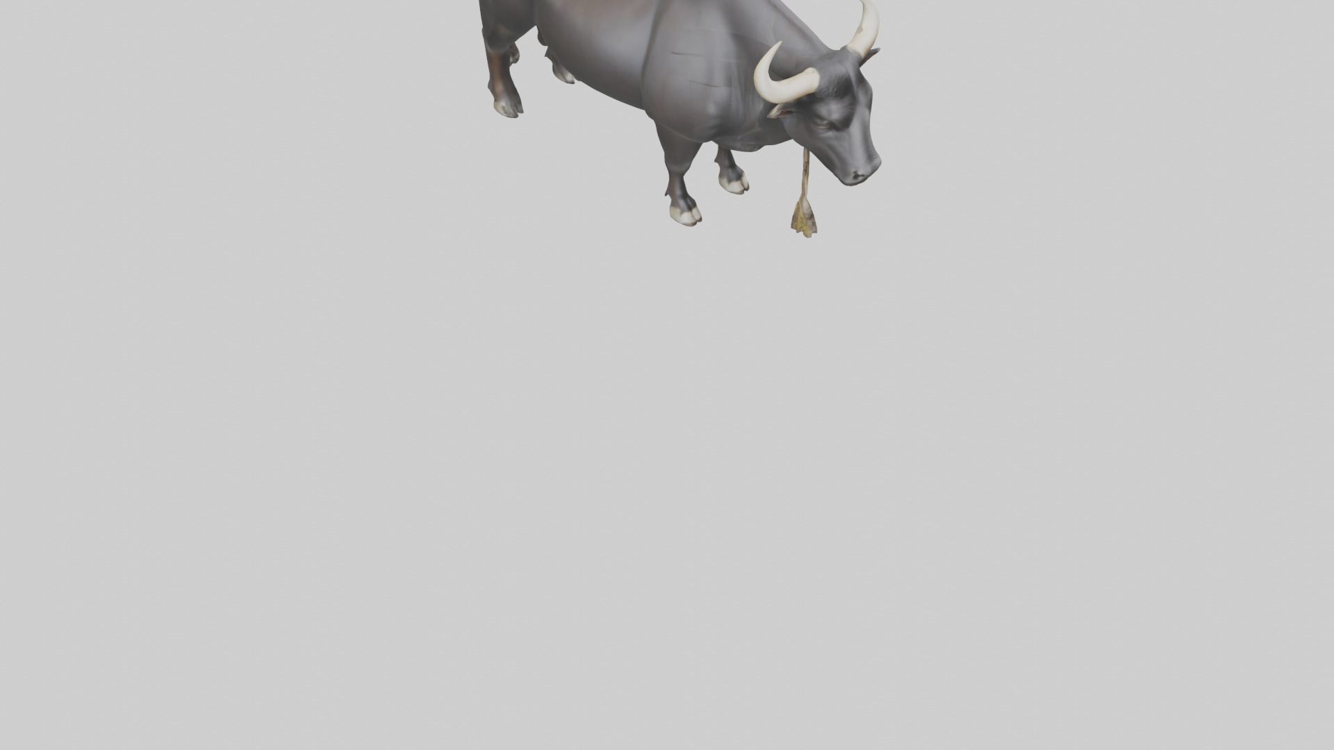 Gaur grazing model 3D model_6