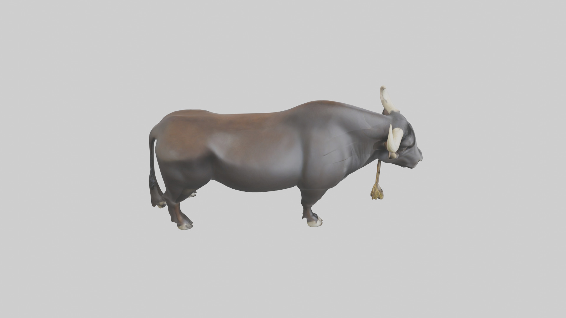 Gaur grazing model 3D model_18
