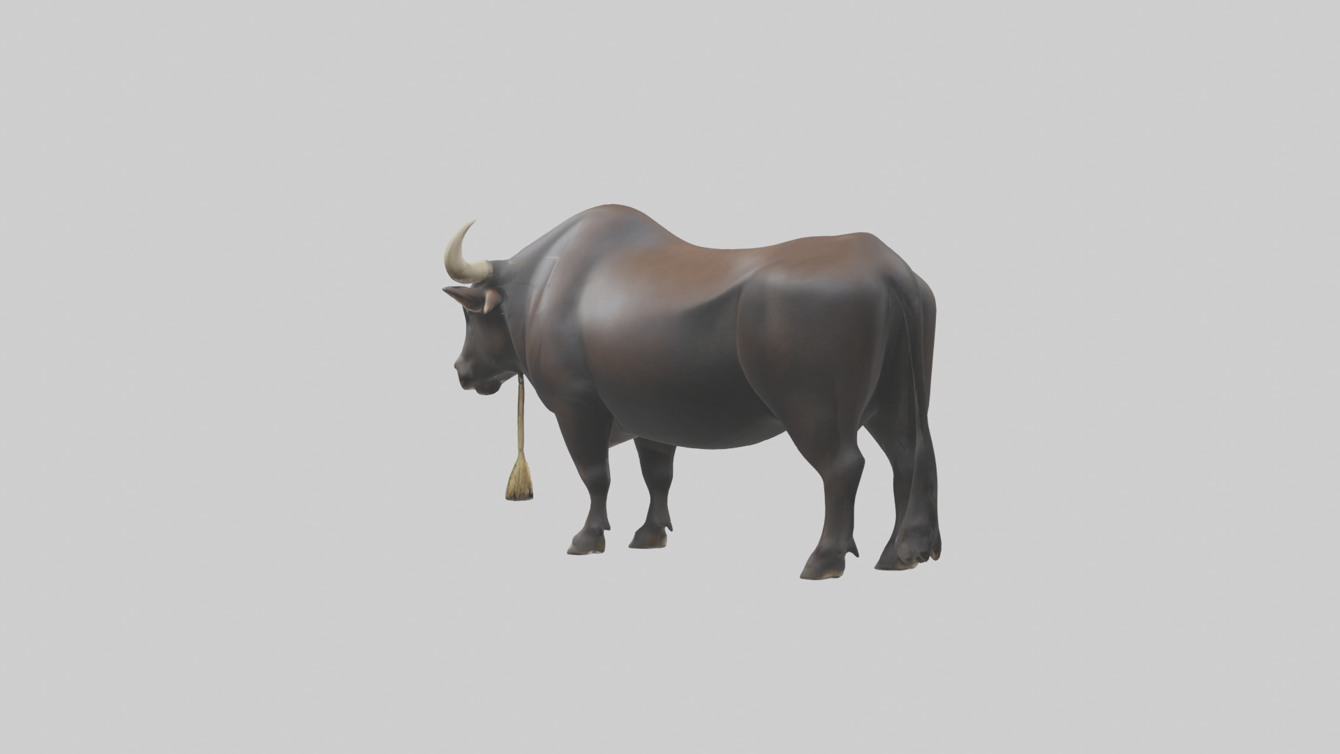 Gaur grazing model 3D model_1