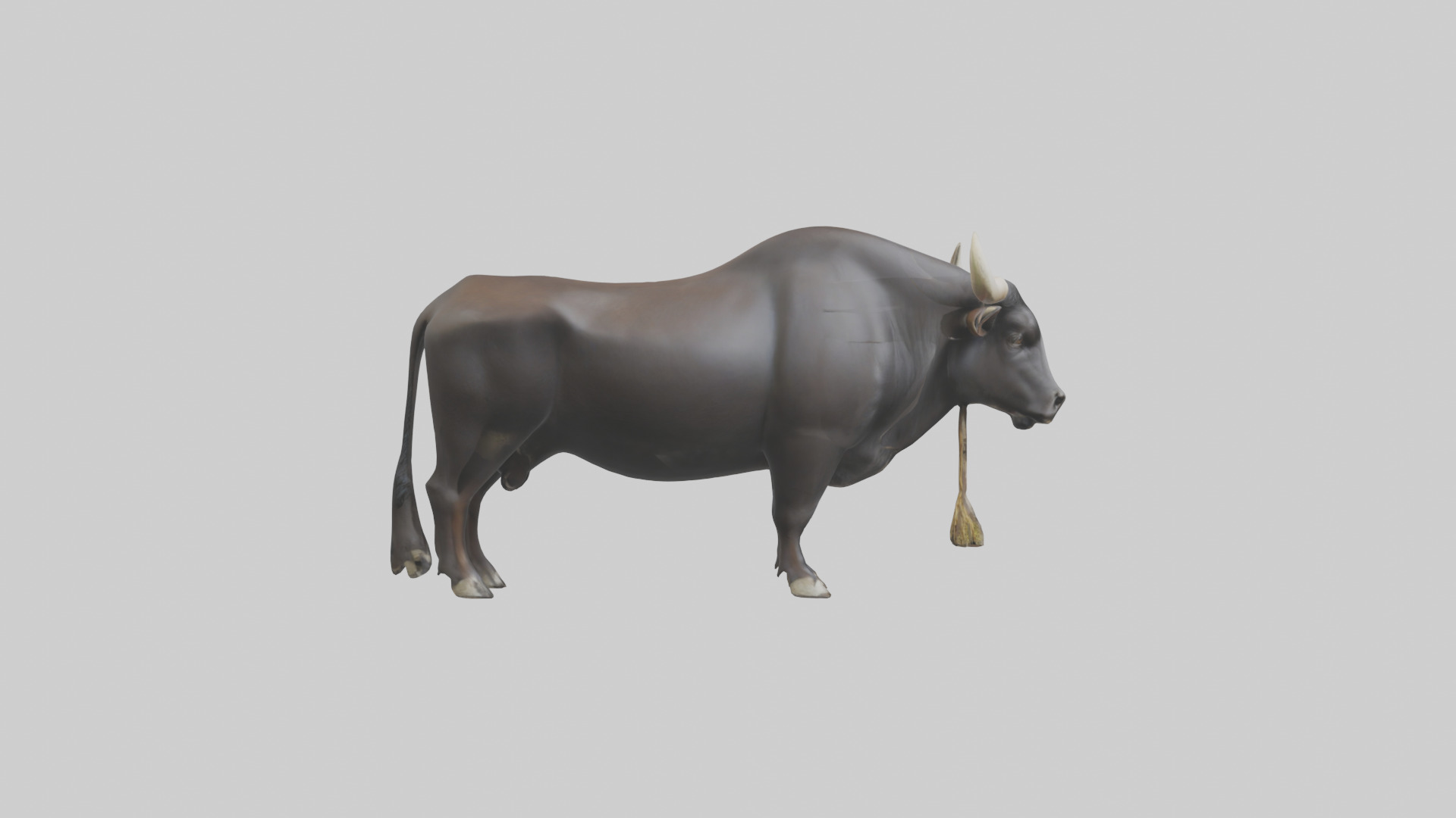 Gaur grazing model 3D model_13