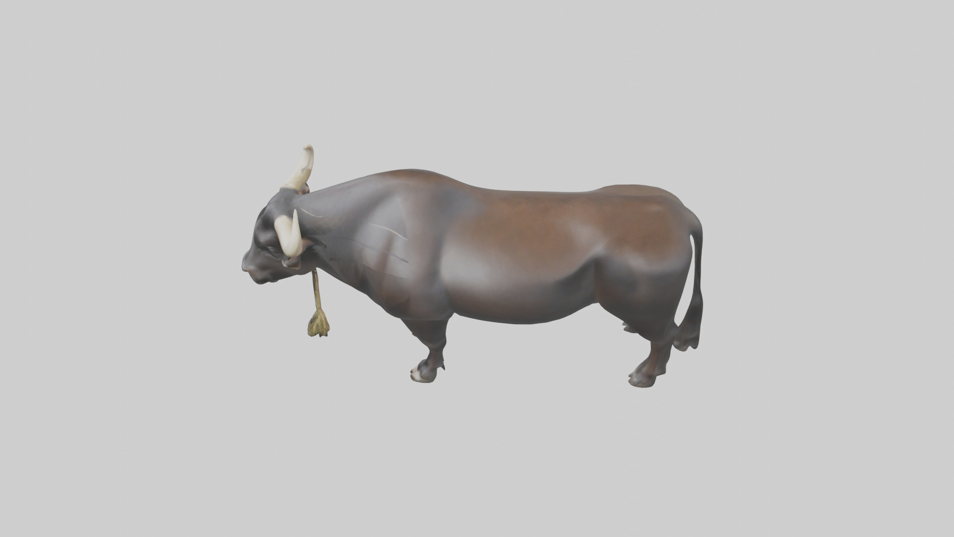 Gaur grazing model 3D model_17