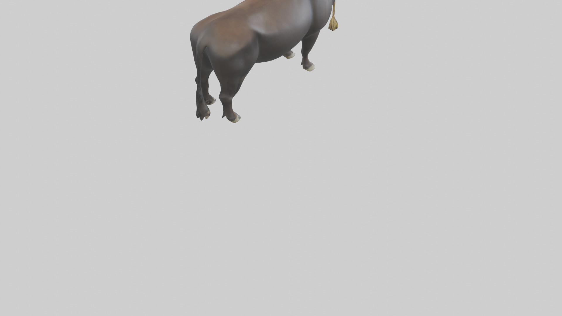Gaur grazing model 3D model_4