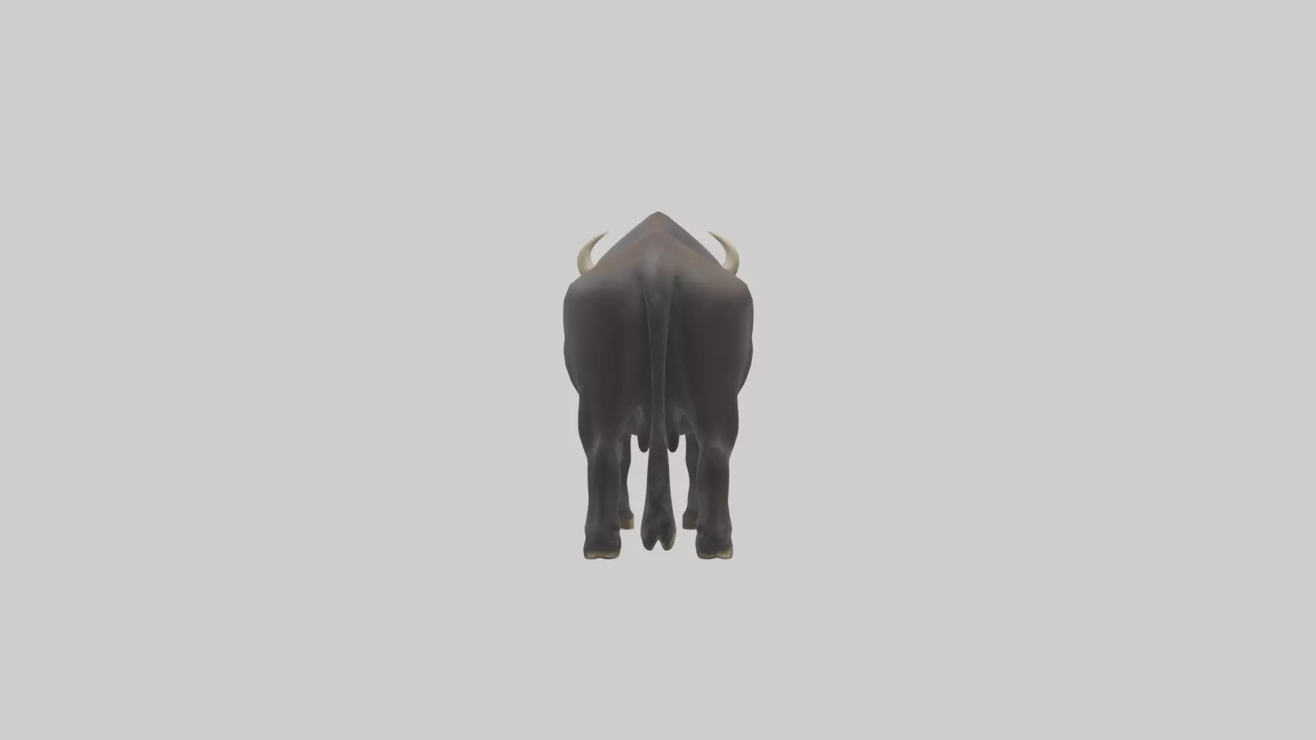 Gaur grazing model 3D model_0