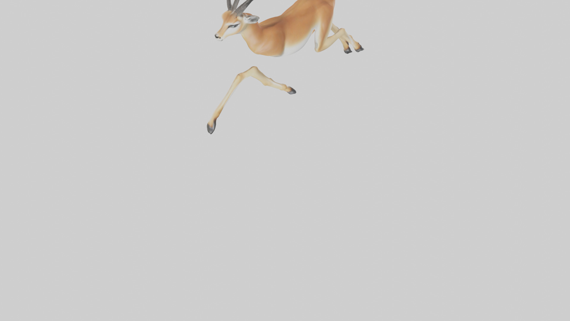 Gazelle running model 3D model_6