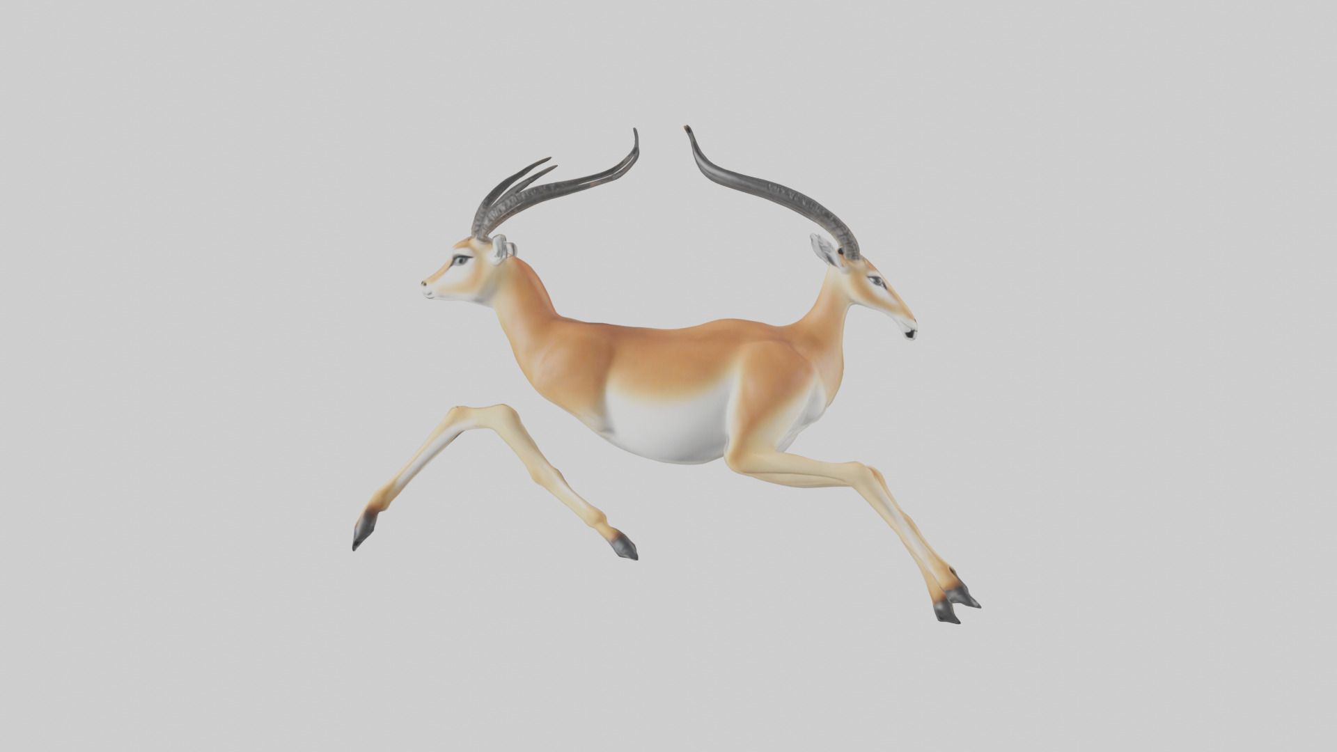 Gazelle running model 3D model_9