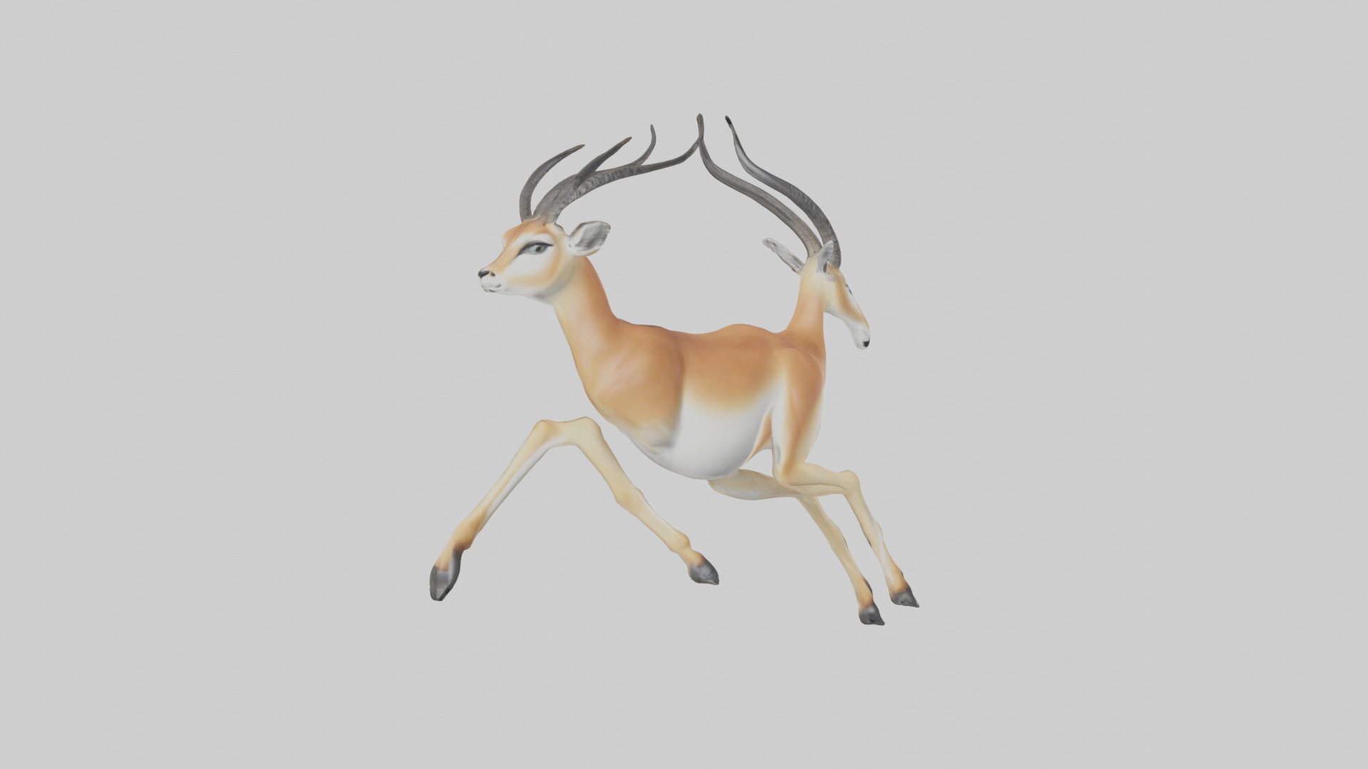 Gazelle running model 3D model_11
