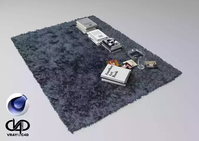 Carpet and Books - Vray6 - C4D