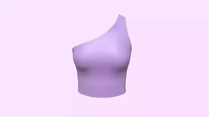 Girls One Shoulder Top In Low Poly