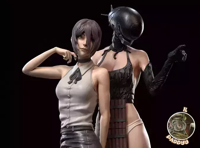Reze and Bomb Devil Fan art 3D print model