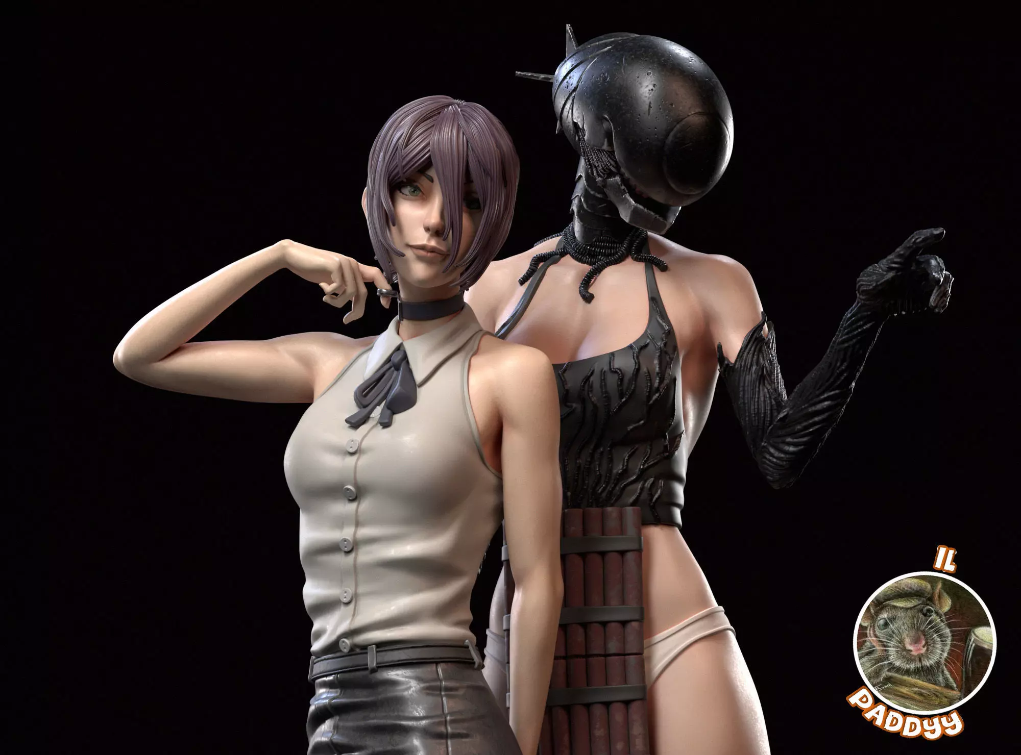 Reze and Bomb Devil Fan art 3D print model_0