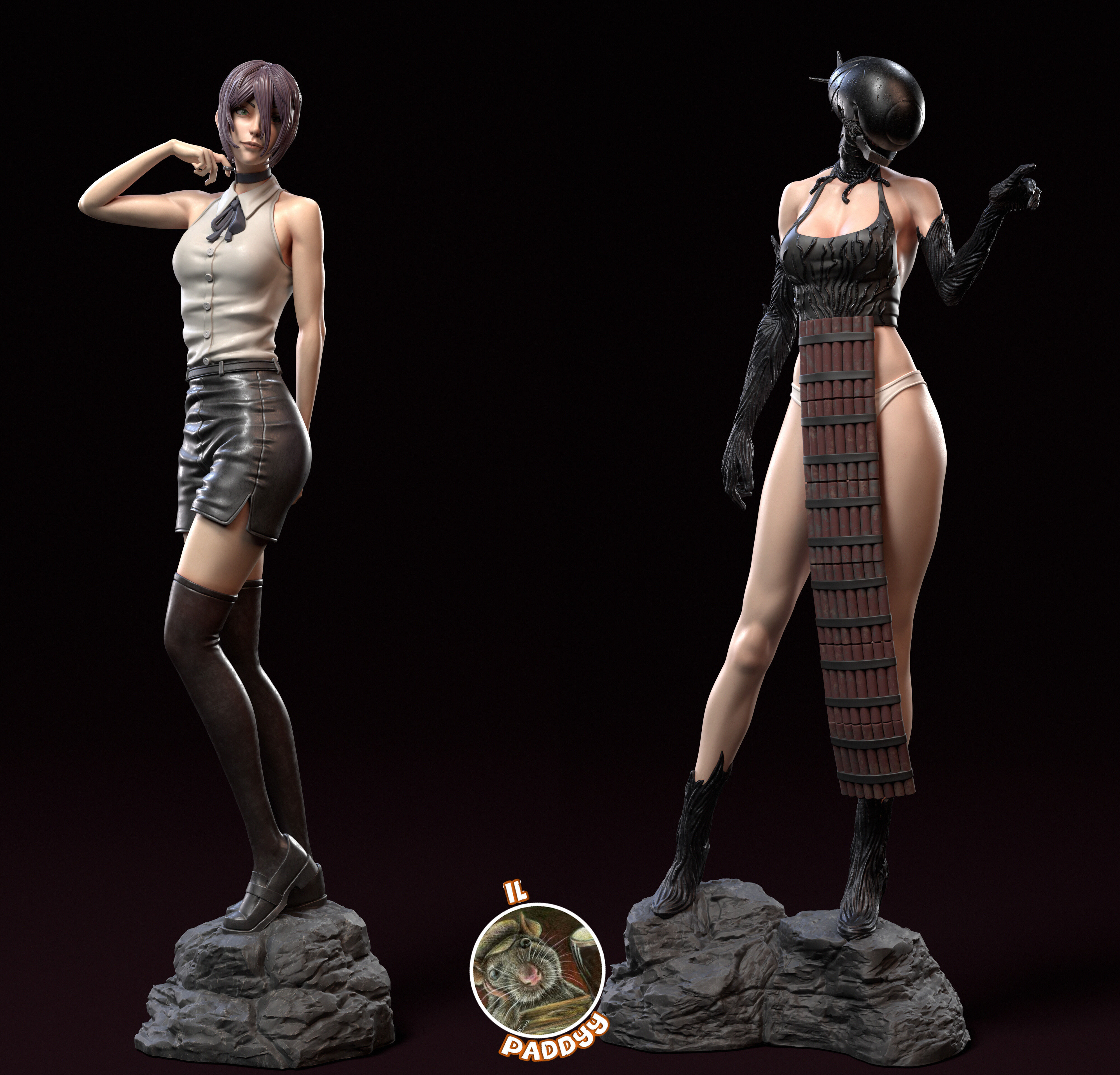 Reze and Bomb Devil Fan art 3D print model_2