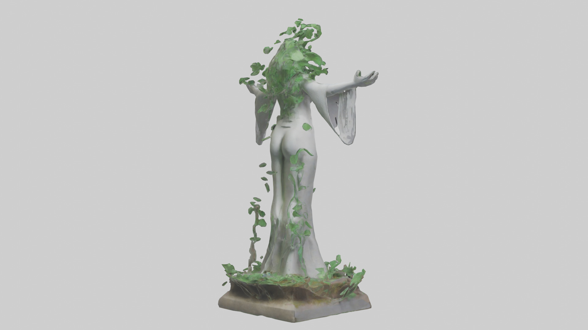 Eco Visionary Statue model 3D model_2