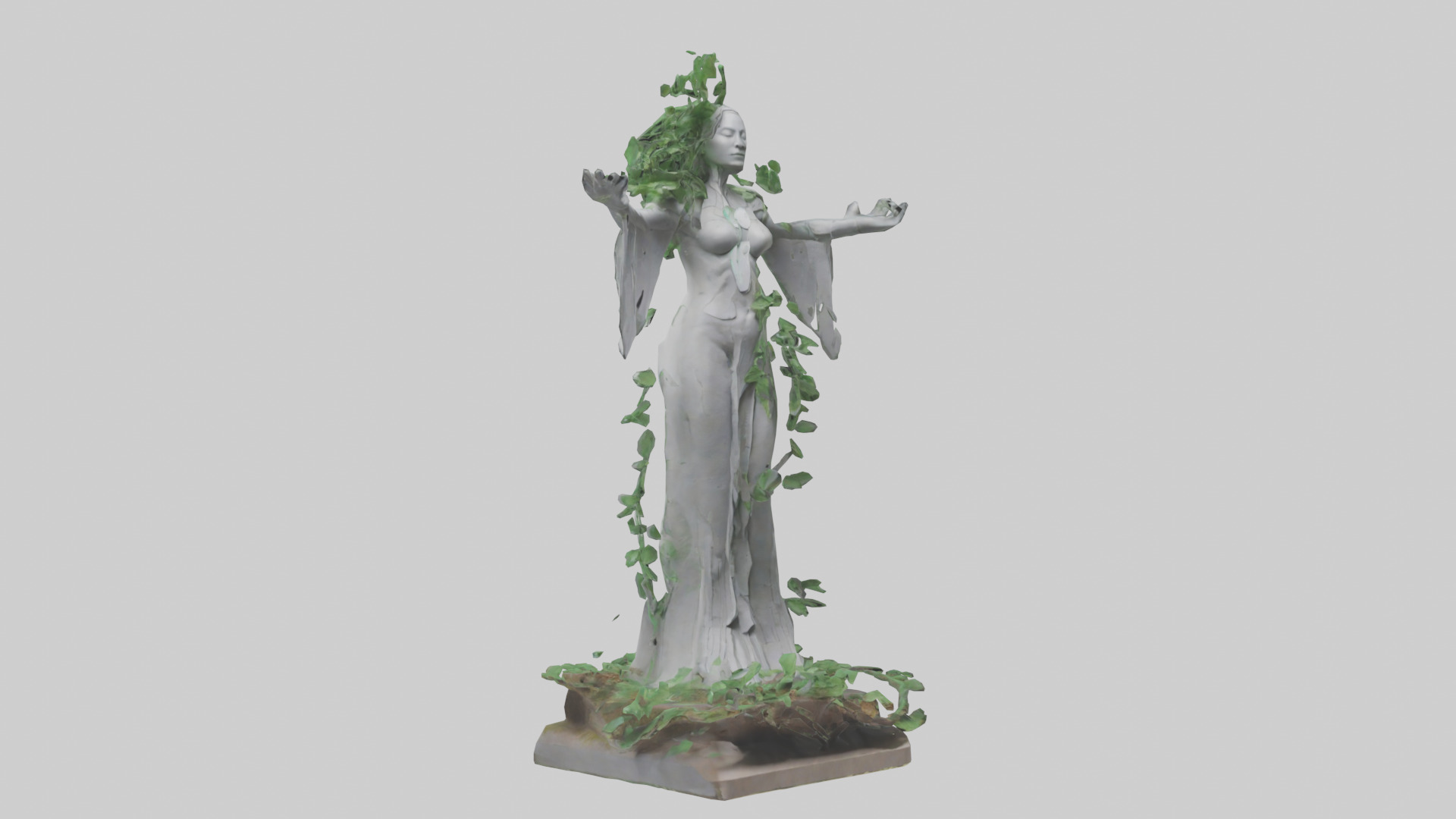 Eco Visionary Statue model 3D model_7