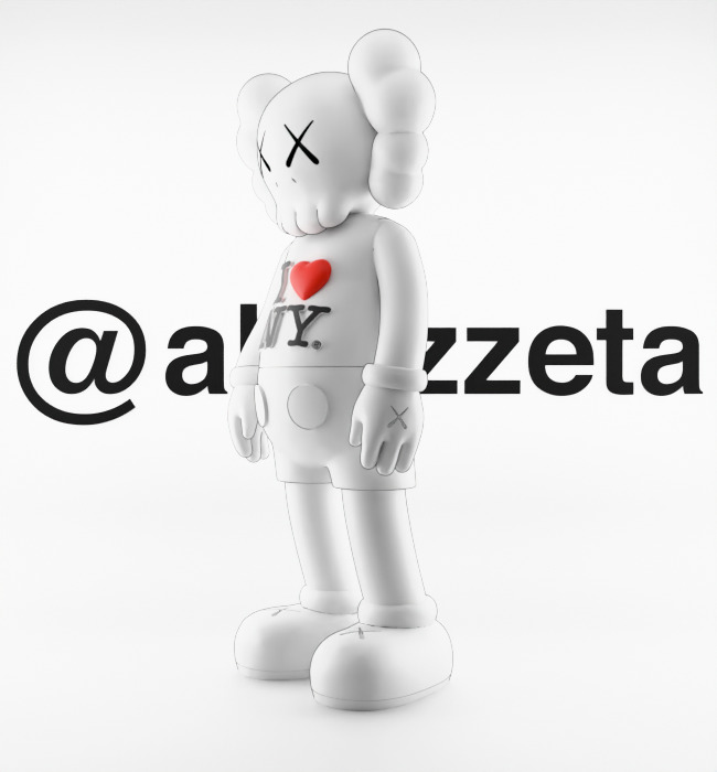 Kaws Love NY New York Textured Low-poly 3D model_6