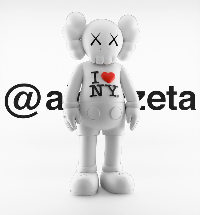 Kaws Love NY New York Textured Low-poly 3D model_36