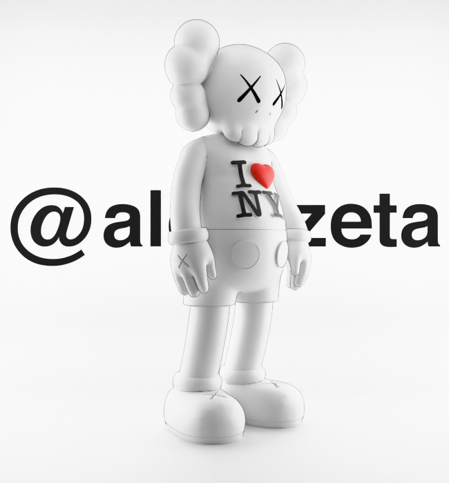 Kaws Love NY New York Textured Low-poly 3D model_33