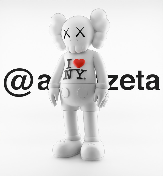 Kaws Love NY New York Textured Low-poly 3D model_3