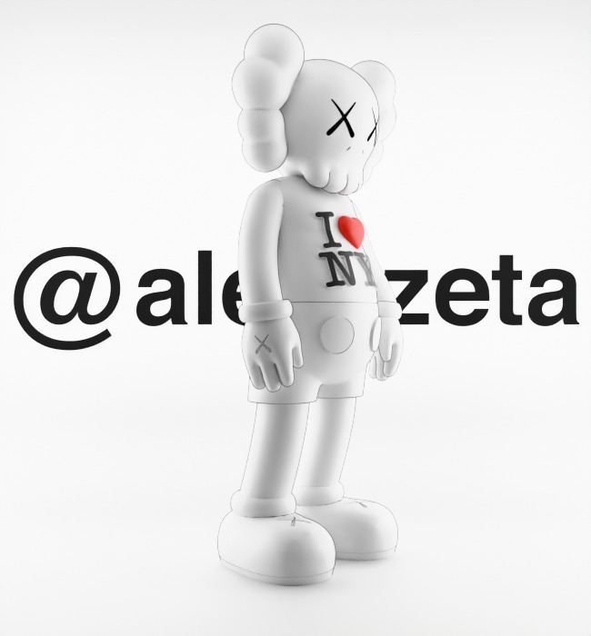 Kaws Love NY New York Textured Low-poly 3D model_32