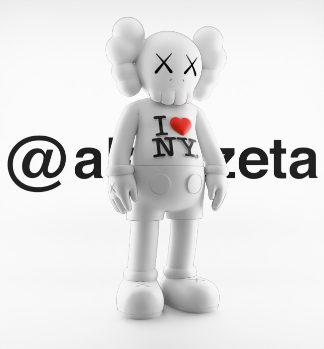 Kaws Love NY New York Textured Low-poly 3D model_35