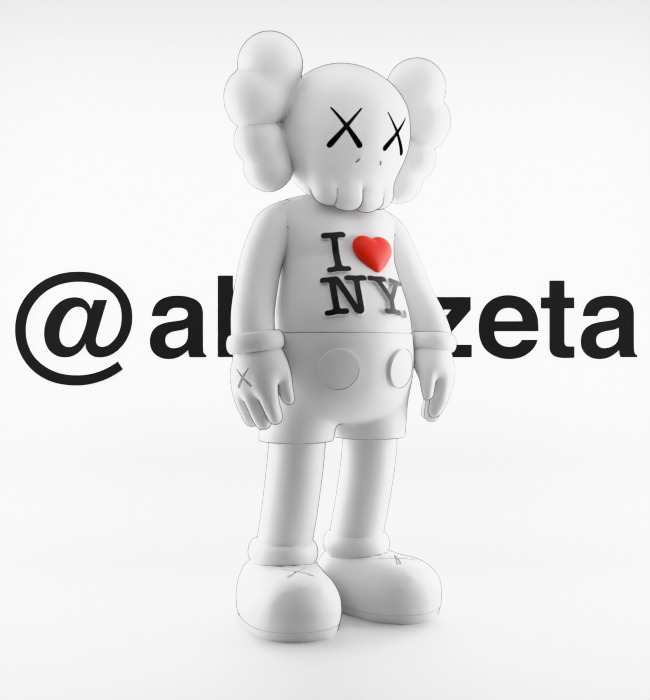 Kaws Love NY New York Textured Low-poly 3D model_34